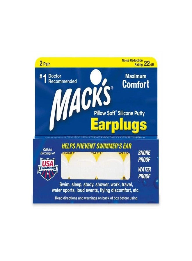 Mack's Mack’s Pillow Soft Silicone Earplugs, 2 Pair – The Original Moldable Silicone Putty Ear Plugs for Sleeping, Snoring, Swimming, Travel, Concerts and Studying White - Image 3